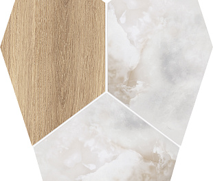 Tubadzin Mozaika gresowa Onice Bianco Wood MAT 28x31x0,8 Gat.1 (ТДЗН9520)