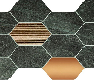 Tubadzin Mozaika scienna Lesotho graphite 42,9x22,3 Gat.1 (ТДЗН7710)