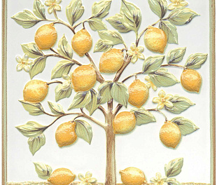 Kerama Marazzi Декор Капри Лимонное дерево глянцевый 20x20x1,1 (БЛТК78000)