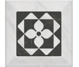 Kerama Marazzi Декор Келуш 3 грань черно-белый 9,8x9,8x0,92 (БЛТК79450)