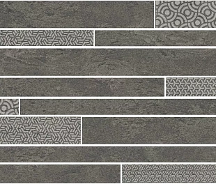 Kerama Marazzi Декор Ламелла серый темный мозаичный 50,2x25x0,85 (БЛТК197200)
