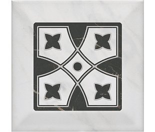 Kerama Marazzi Декор Келуш 1 грань черно-белый 9,8x9,8x0,92 (БЛТК79250)