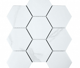 Starmosaic Homework Hexagon Big Carrara Matt (Pmfq82223) 256X295X6 Мозаика (КЦС17950)