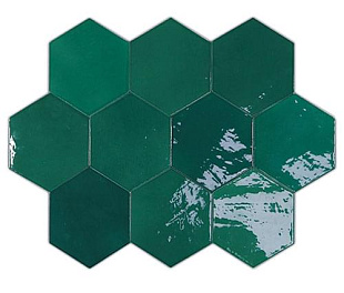 Wow Zellige Hexa Emerald (122086) 10,8Х12,4 (ТСК90450)