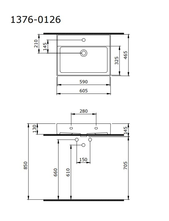 Раковина Подвесная Bocchi Milano 1376-019-0126 Красная 46x60 (МПБЧ1315РК)