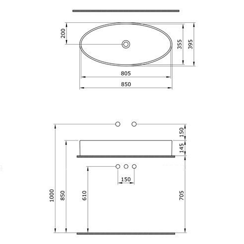 Раковина Накладная Bocchi Vessel Lavabo 1014-019-0125 Красная 40x85 (МПБЧ1549РК)