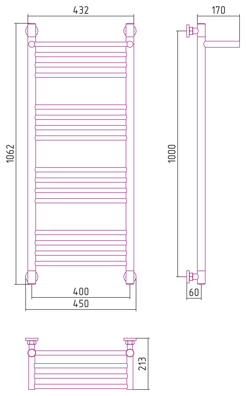 Сунержа ДР Богема 1П 1000x400 Темный Титан Муар 15-0223-1040 (МПСУ3323ПЛ)