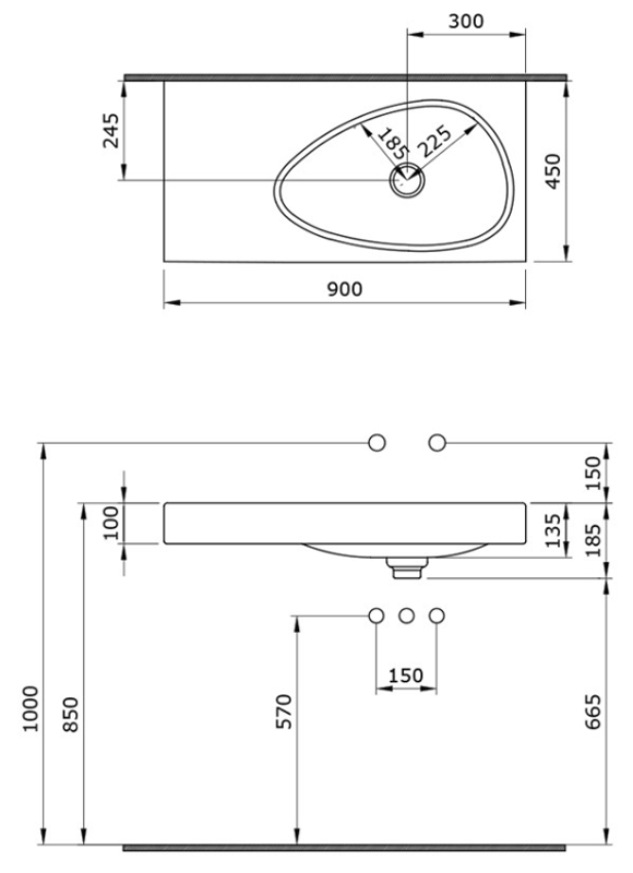 Раковина Подвесная Bocchi Etna 1115-012-0125 Оранжевая 45x90 (МПБЧ1045РК)