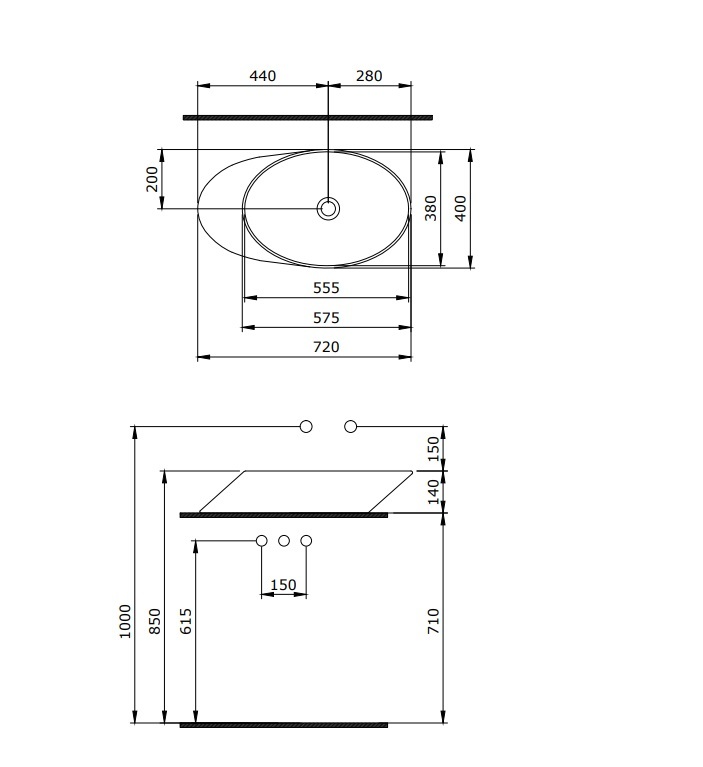 Раковина Накладная Bocchi Vessel Lavabo 1013-011-0125 Кашемир 40x72 (МПБЧ1538РК)