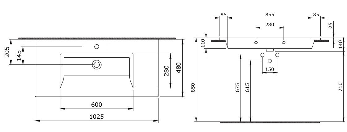 Раковина Creto Накладная Milano Белый 1105-001-0126 14x102,5 (МПКР1017РК)