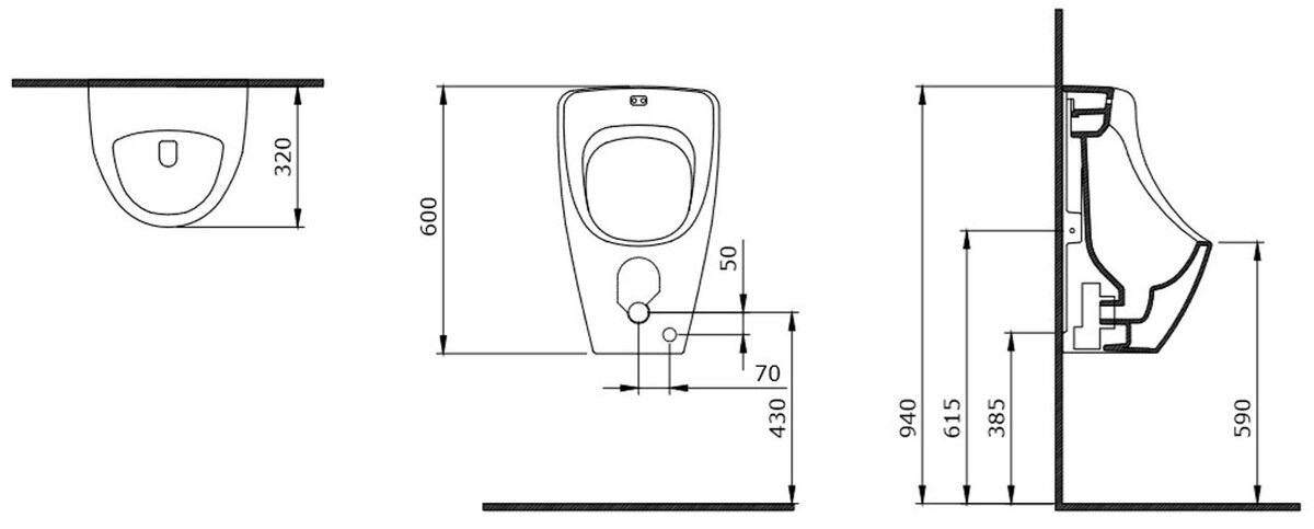 Писсуар Bocchi Taormina Arch 1383-025-0130 Кофейный (МПБЧ1022ПС)