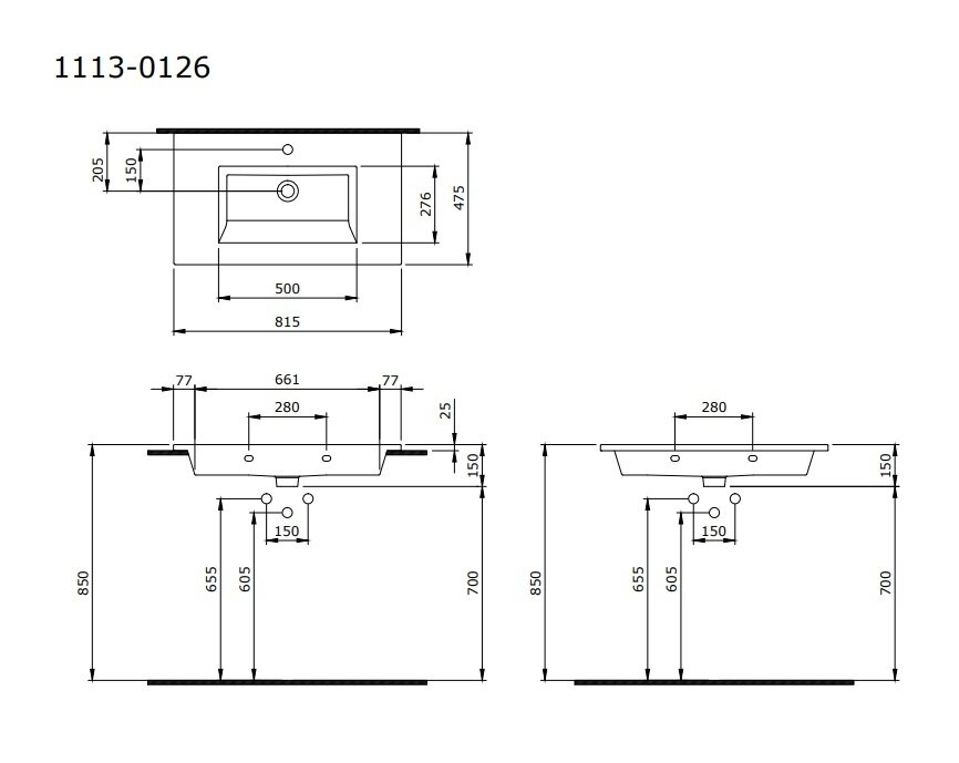 Раковина Накладная Bocchi Milano 1113-033-0126 Мятная 48x82 (МПБЧ1234РК)