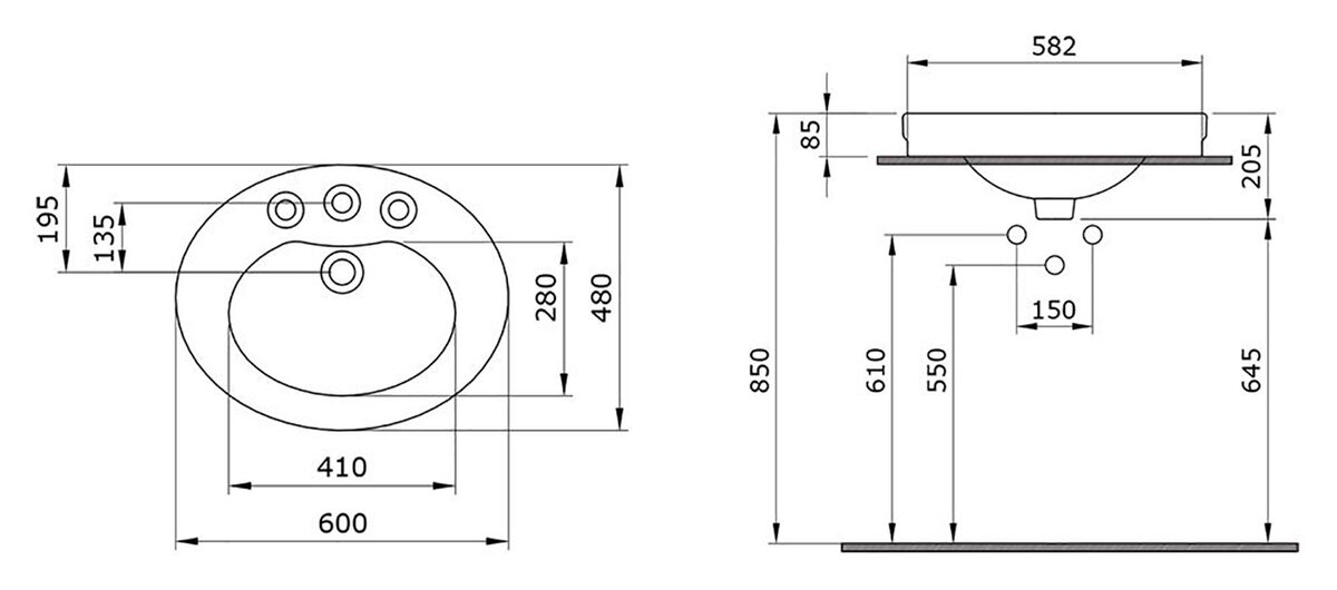 Раковина На пьедестал Bocchi Loreto 1048-014-0126 Кремовая 48x60 (МПБЧ1186РК)