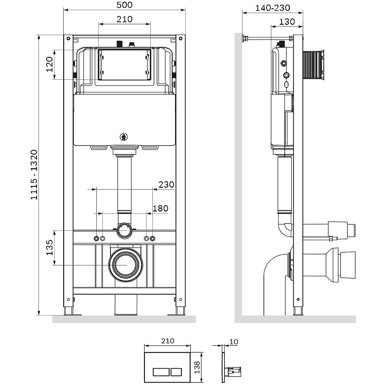 Инсталляция Am Pm Pro I012704.7051 Pro S (МПАМ1016ИН)