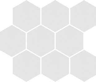 Cerrad Cambia White Lappato Mosaic Hexagon  334x275,3x8 (ТДЗН18800)