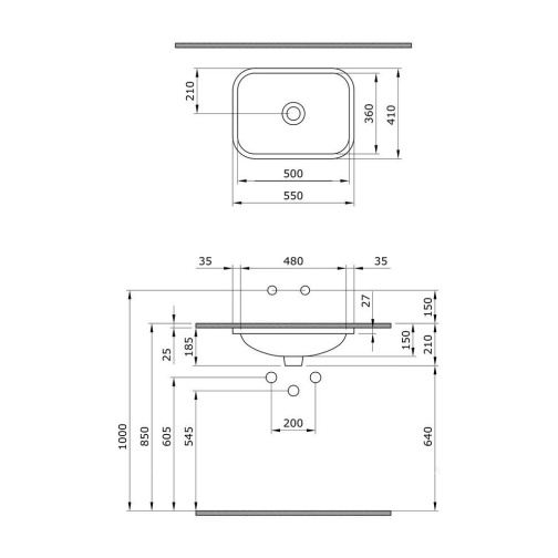 Раковина Встраиваемая Bocchi Scala 1006-007-0125 Жасмин 41x55 (МПБЧ1396РК)