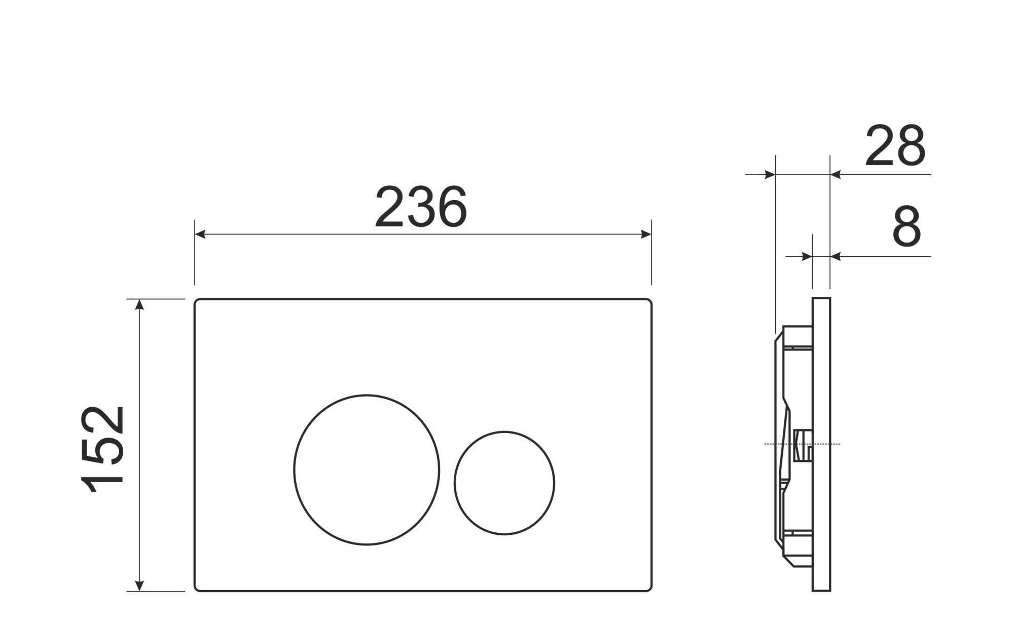 Инсталляция для унитаза Ceramica Nova Envision с кнопкой смыва Round CN1001W (МПКН1007ИН)