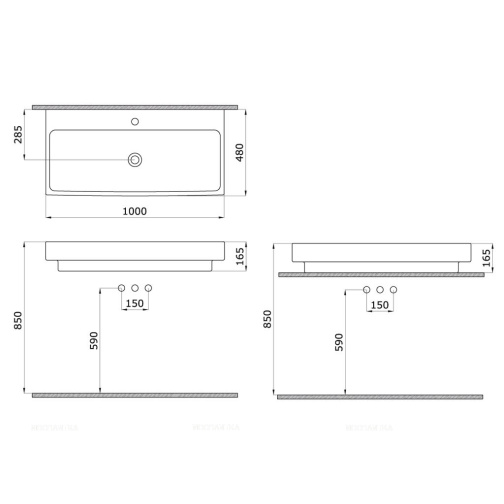 Раковина Накладная Bocchi Scala Arch 1079-014-0126 Кремовая 49x100 (МПБЧ1444РК)