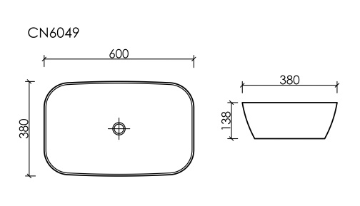 Раковина Ceramica Nova Element CN6049MSG 38x60 (МПКН1124РК)