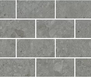 Kerama Marazzi Декор Чеппо ди Гре мозаичный серый тёмный матовый обрезной 34,6x20x0,9 (БЛТК208200)