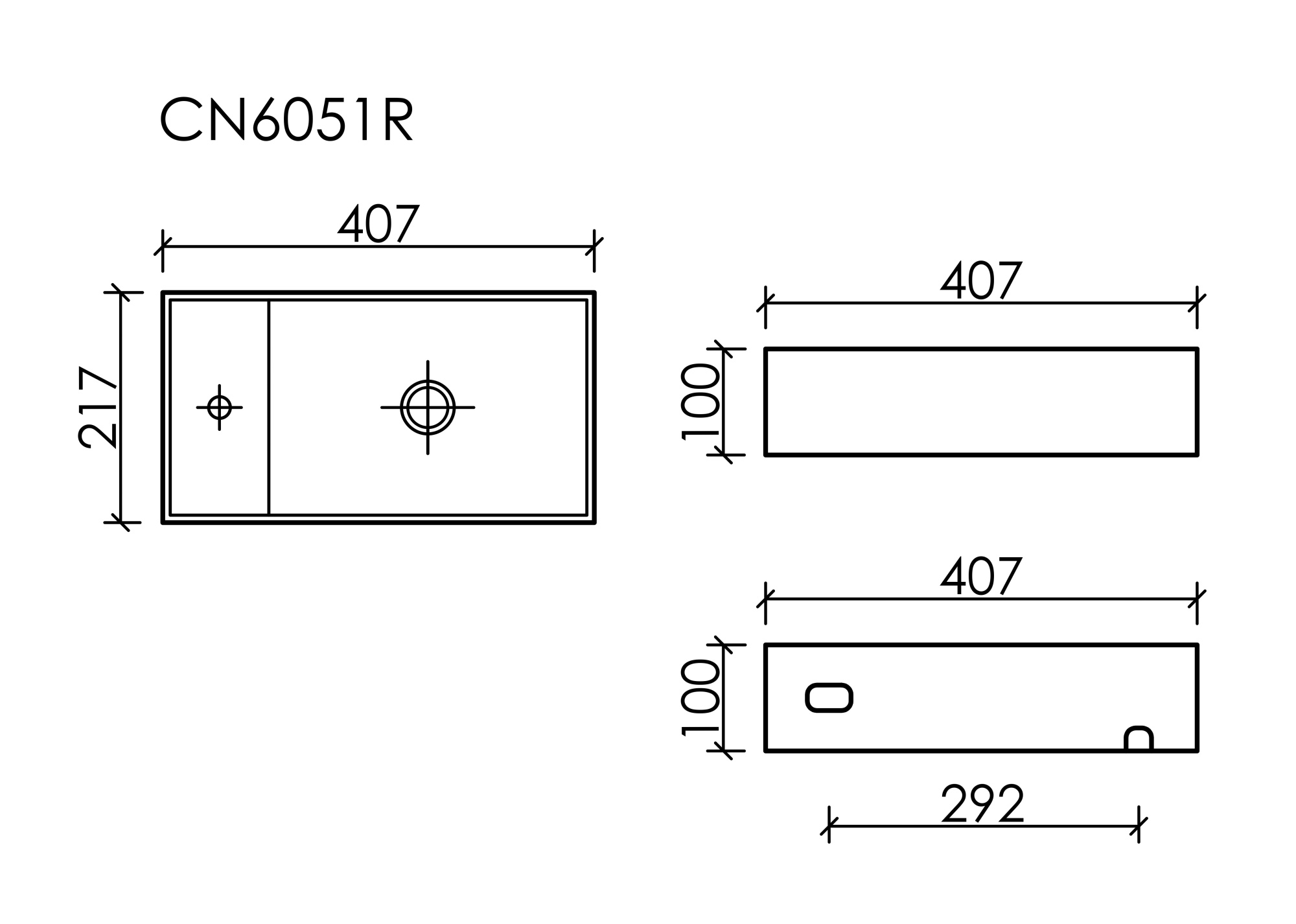 Раковина Ceramica Nova Element CN6051RMDH 21,7x41,7 (МПКН1080РК)