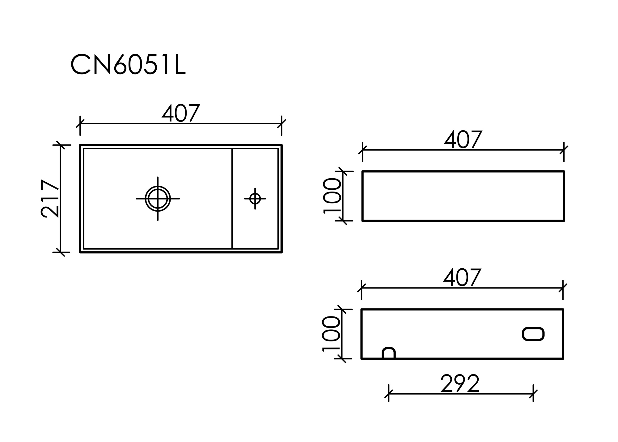 Раковина Ceramica Nova Element CN6051LMDH 21,7x41,7 (МПКН1074РК)