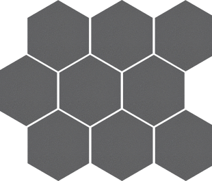Cerrad Cambia Graphite Lappato Mosaic Hexagon  334x275,3x8 (ТДЗН18780)