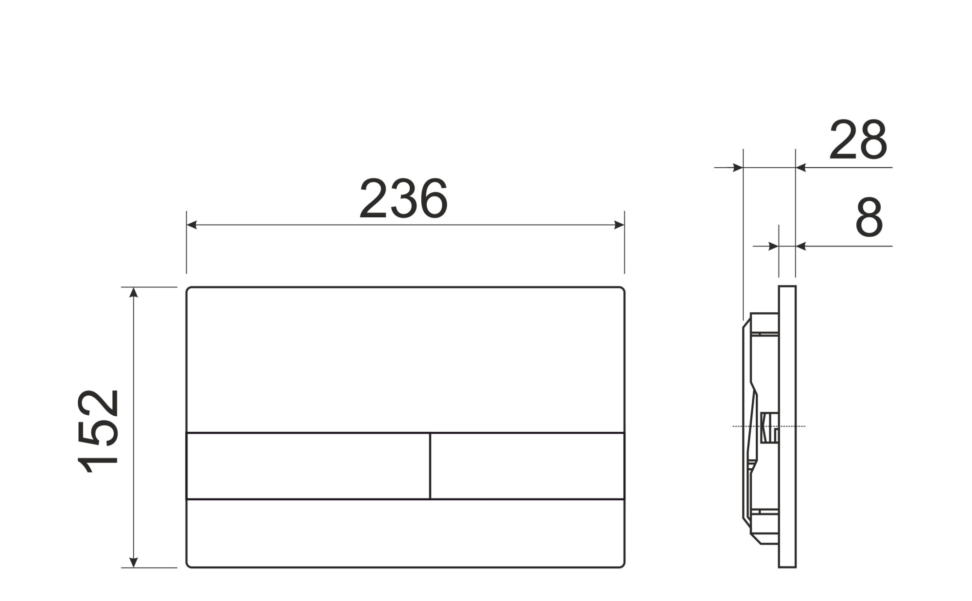 Инсталляция для унитаза Ceramica Nova Envision с кнопкой смыва Flat CN1002B (МПКН1003ИН)