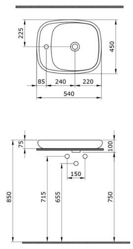 Раковина Накладная Bocchi Fenice 1164-027-0126 Зеленая 45x54 (МПБЧ1133РК)