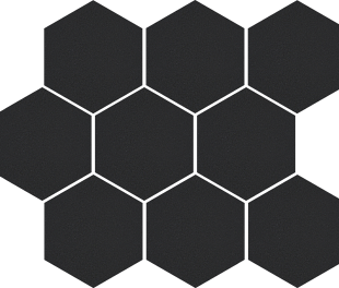 Cerrad Cambia Black Lappato Mosaic Hexagon  334x275,3x8 (ТДЗН18770)