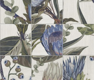 MAINZU Mural Blue Leaves 20x20 (КДВ128500)
