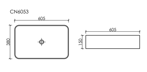 Раковина Ceramica Nova Element CN6053MW 38x60,5 (МПКН1129РК)