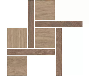 Kerama Marazzi Декор Альберони 3 мозаичный коричневый матовый обрезной 27,5x27,5x0,9 (БЛТК203650)